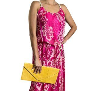 Rosemarine Italy long dress. size XL  COLOR Pink.-Ivory